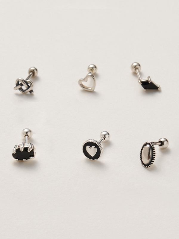 My Black Heart Piercing (2ea) 마이 블랙 하트 피어싱 (2ea)