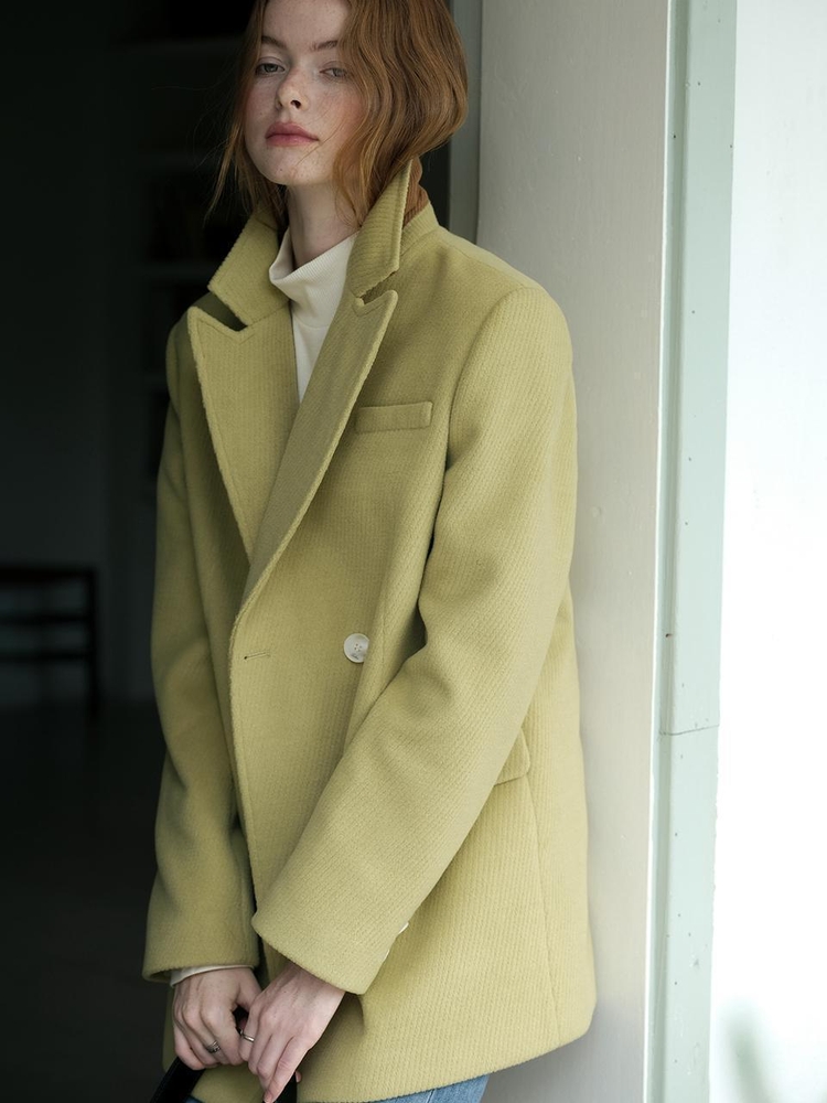 Cest_Classic wool coat_OLIVE