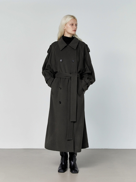 Lloyd oversized cashmere trench coat _ Khaki