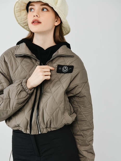 볼마커 집업 패딩점퍼 KAHKI BEIGE