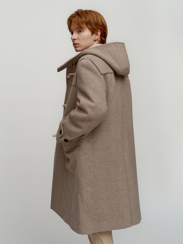 Wool Duffle Hooded Coat_Beige