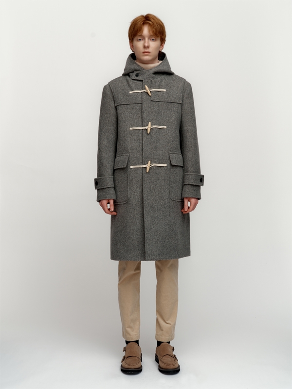 Wool Duffle Hooded Coat_Grey