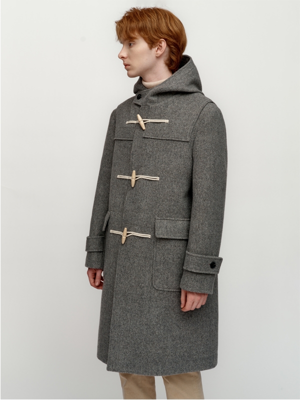 Wool Duffle Hooded Coat_Grey