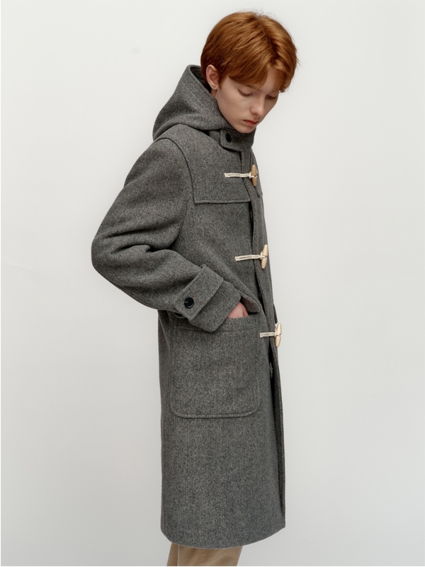 Wool Duffle Hooded Coat_Grey