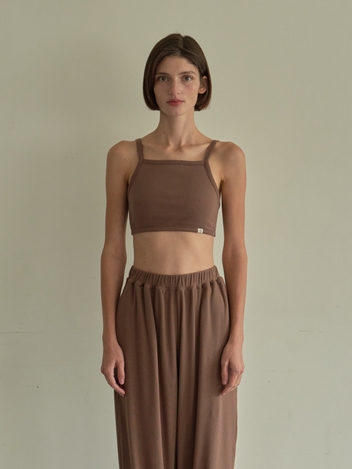  Relaxed Rip Bra Top - Soft Brown