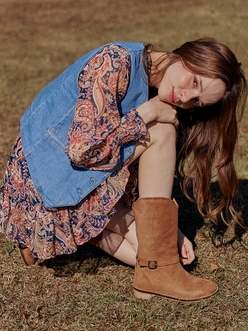 c1096 cami western half middleboots 카미 웨스턴 하프 미들부츠 - BR