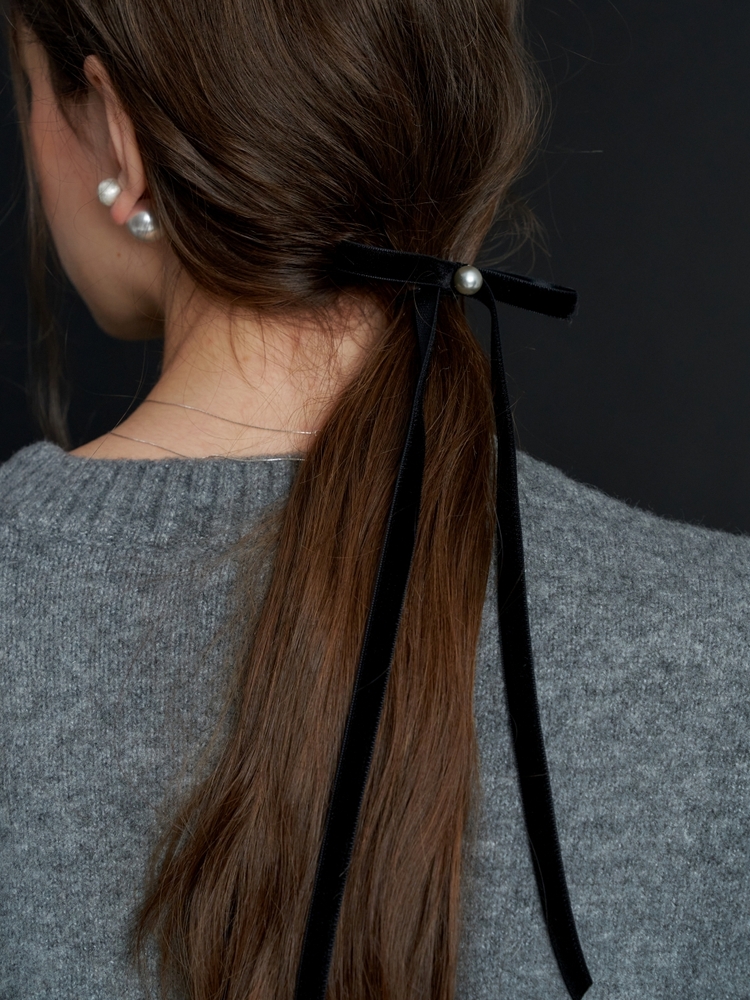 Classic Velvet Ribbon Hair Pin M (L233MHA070)