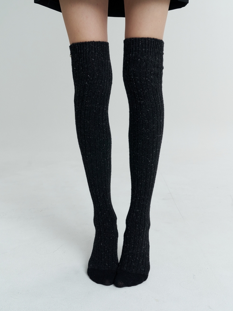 Ribbed Wool Over Knee Socks_2COL (L234MSC030)