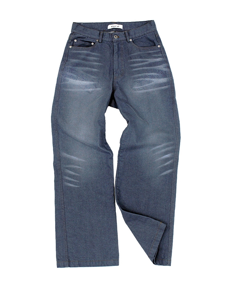 bluesf Washing Star Denim Pants