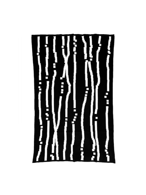 Etang knit blanket  | White & Black