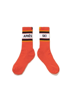 KULE THE WOMENS RIBBED APRES SKI SOCK - POPPY R23