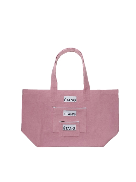 Etang Denim Pouch set | Pink
