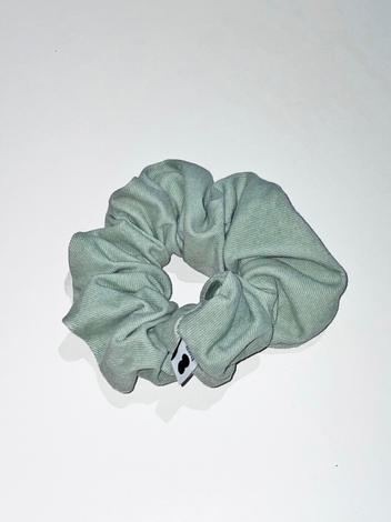 Etang Denim Scrunchie | Green