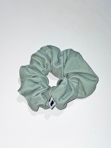 Etang Denim Scrunchie | Green
