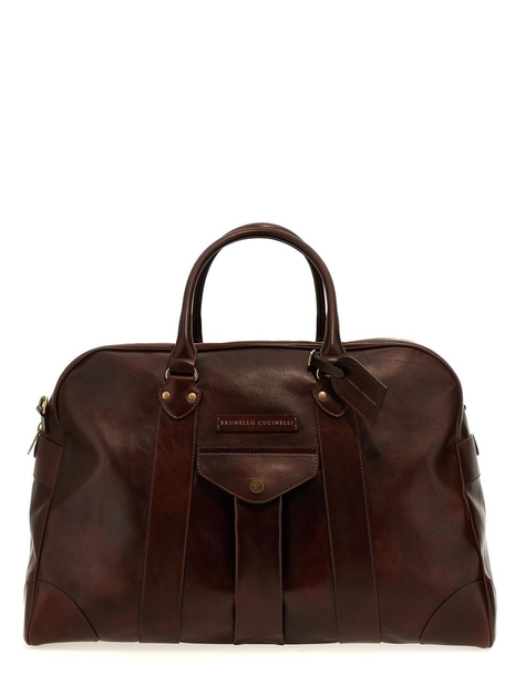 브루넬로쿠치넬리 Leather Travel Bag Lifestyle Accessories Brown MBCIU394C8457