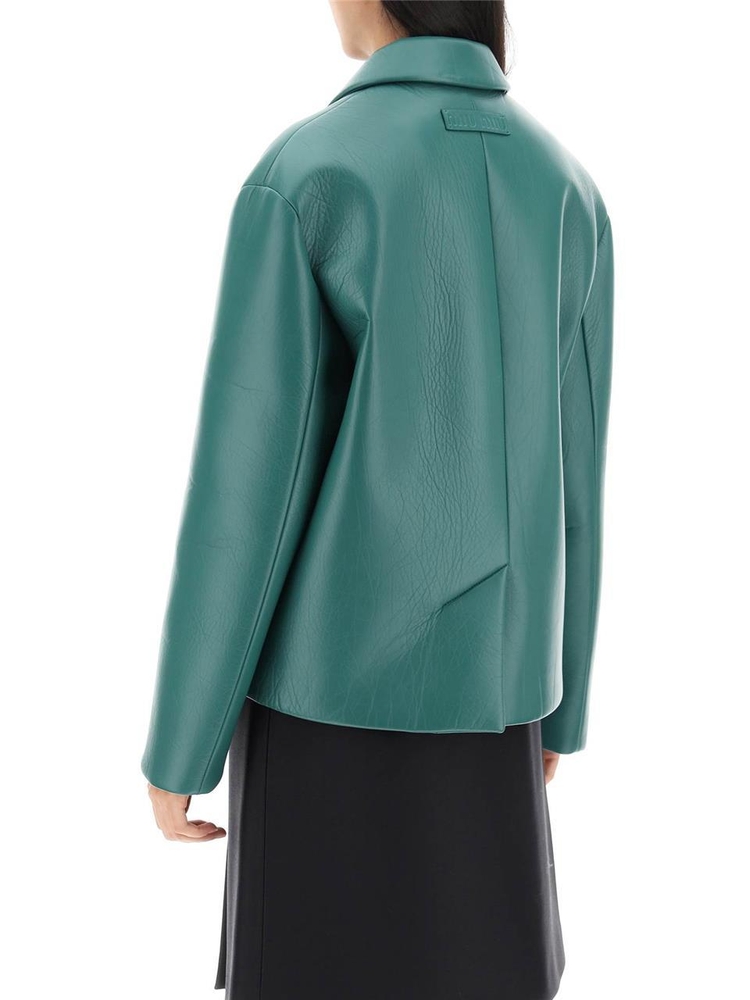 미우미우 Miu miu jacket in bonded nappa leather MPG481 13TL