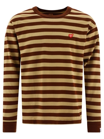 휴먼 메이드 Striped t-shirt HM26CS014BROWN