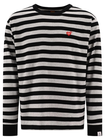 휴먼 메이드 Striped t-shirt HM26CS014BLACK