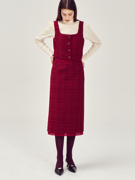 Della Tweed H-Line Skirt VC239OSK010M