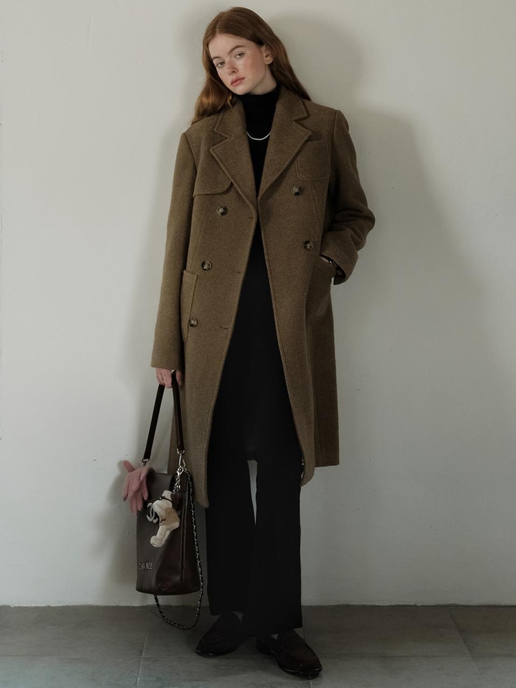 Cest_Norwegian woolen coat_BROWN