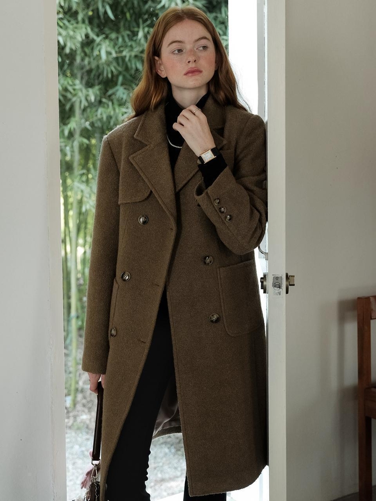 Cest_Norwegian woolen coat_BROWN