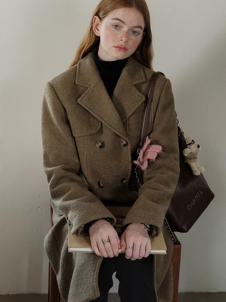 Cest_Norwegian woolen coat_BROWN