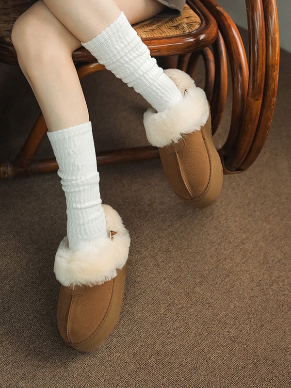 ljh1023 Platform fur slipper _ 2colors