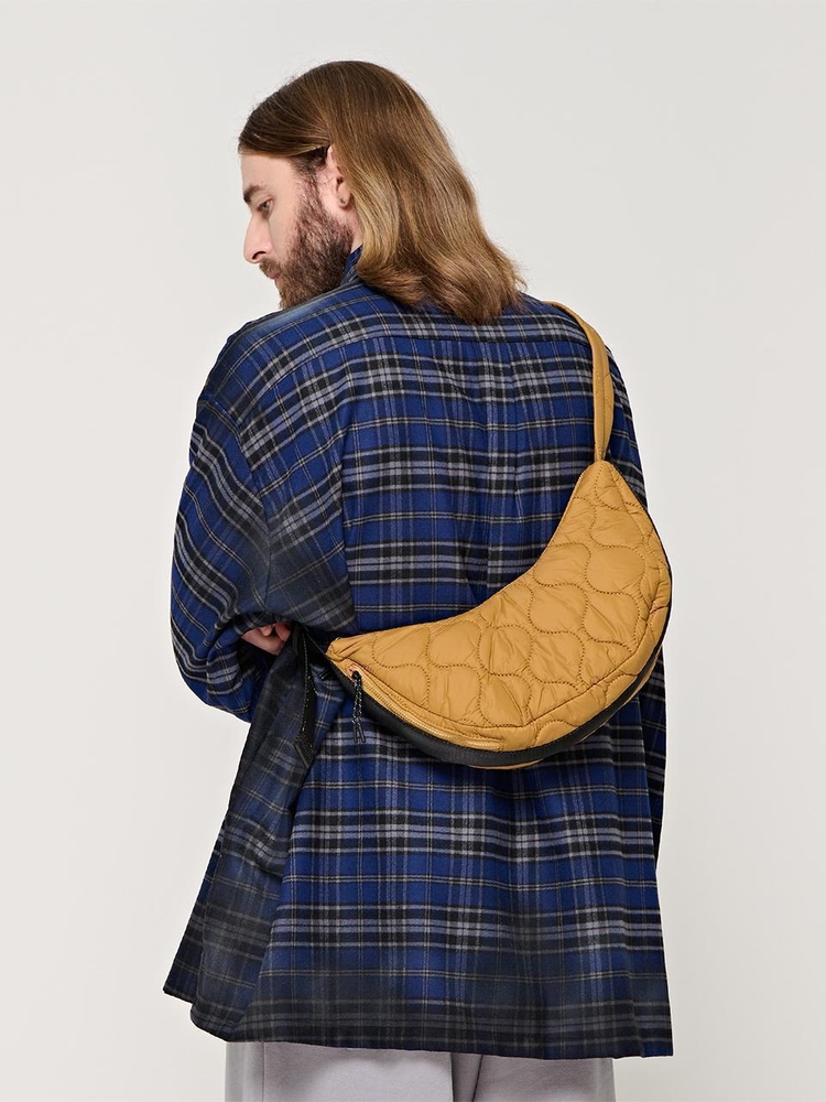 CB QUILTING HALF CIRCLE CROSS BAG (MUSTARD)