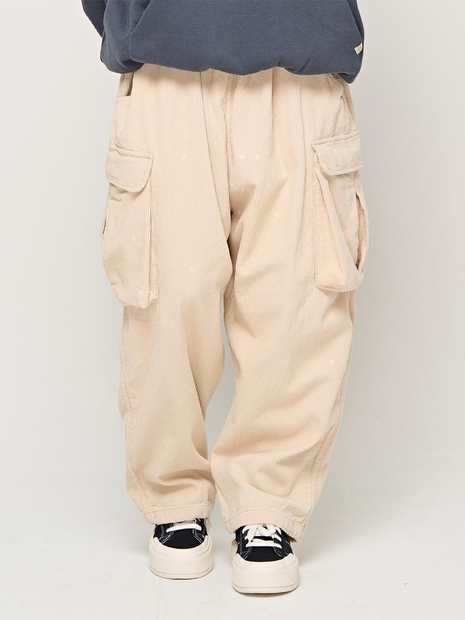 CB CORDUROY BANDING CARGO PANTS (IVORY)