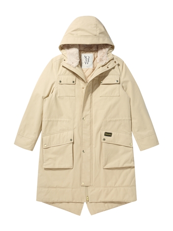 Boa Fur Hooded Nocturnal Parka_Ivory