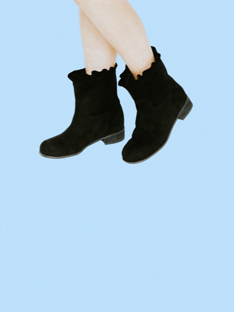 SHIRRING BOOTS ( BLACK )