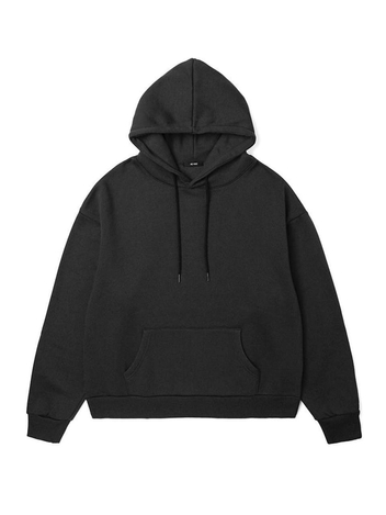 23 FW 남여공용 기획 베이직 후드 스웨트 셔츠 (BLACK)