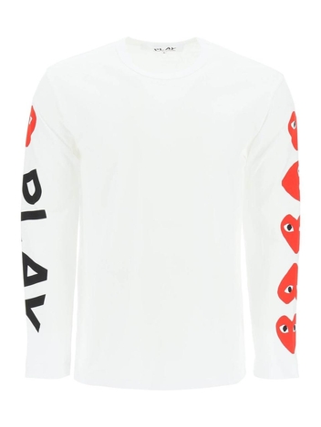 꼼 데 가르송 플레이 Comme des garcons play heart prints long-sleeved t-shirt P1T262