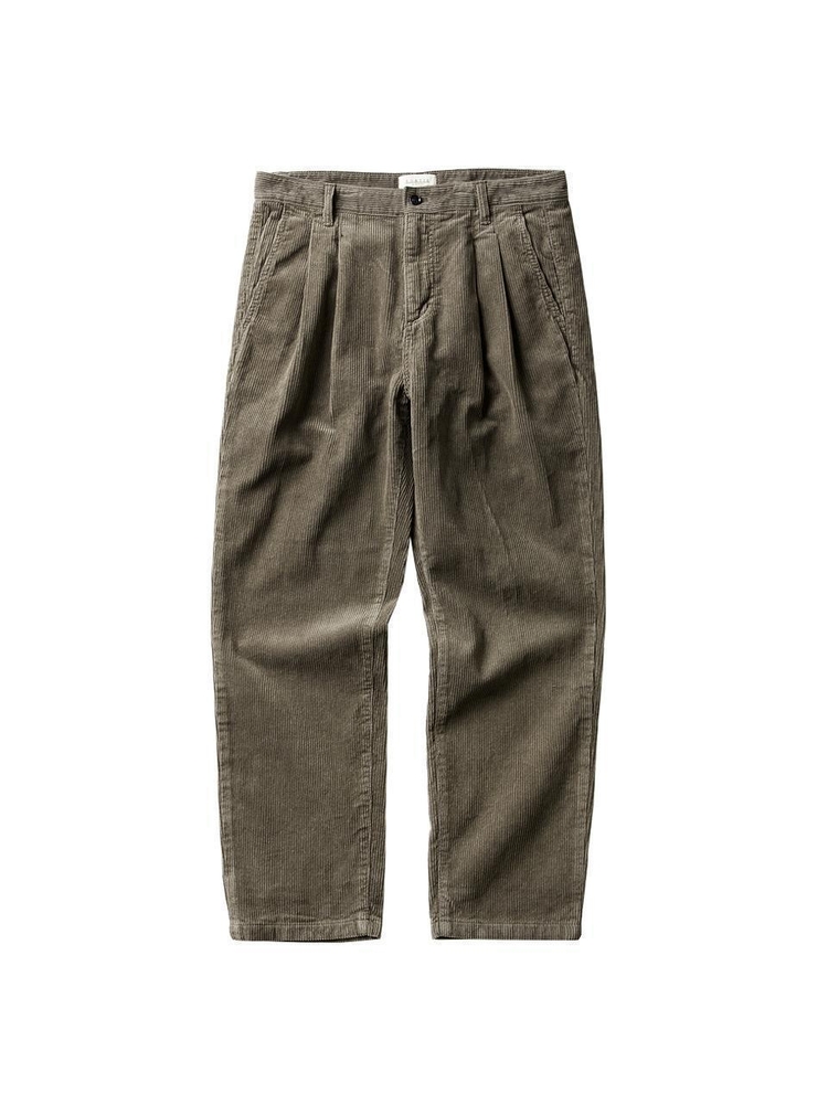 Tura Corduroy Washed Trousers (Light Khaki)