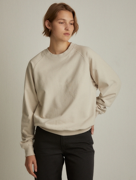 Crew neck cotton MTM (beige)