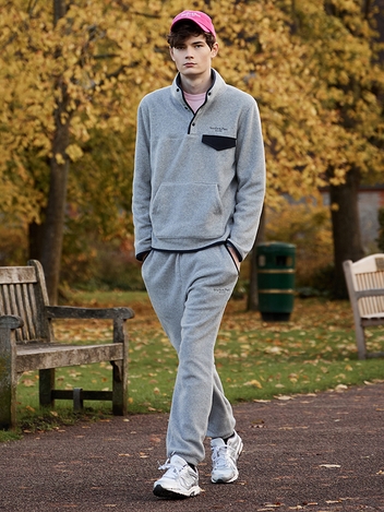 (MEN) Fleece Colored Pants_Melange Grey