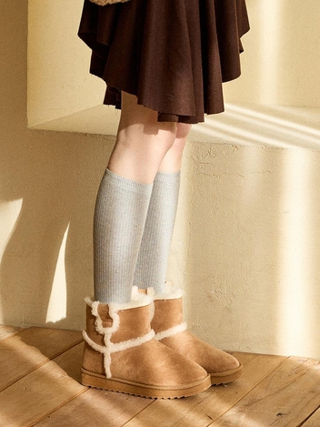 FURRY BEAR BOOTS_CAMEL