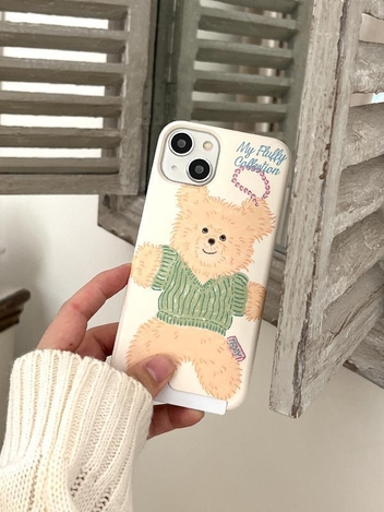 big knit bear 디자인 [카드수납 폰케이스]