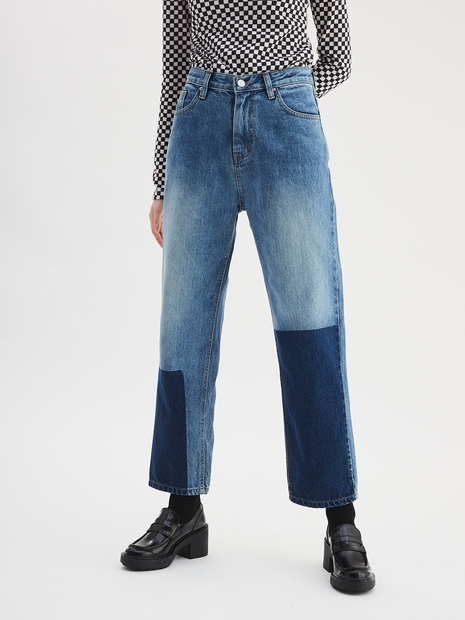  [리퍼브]COLOR CONTRAST DENIM PANTS /M 