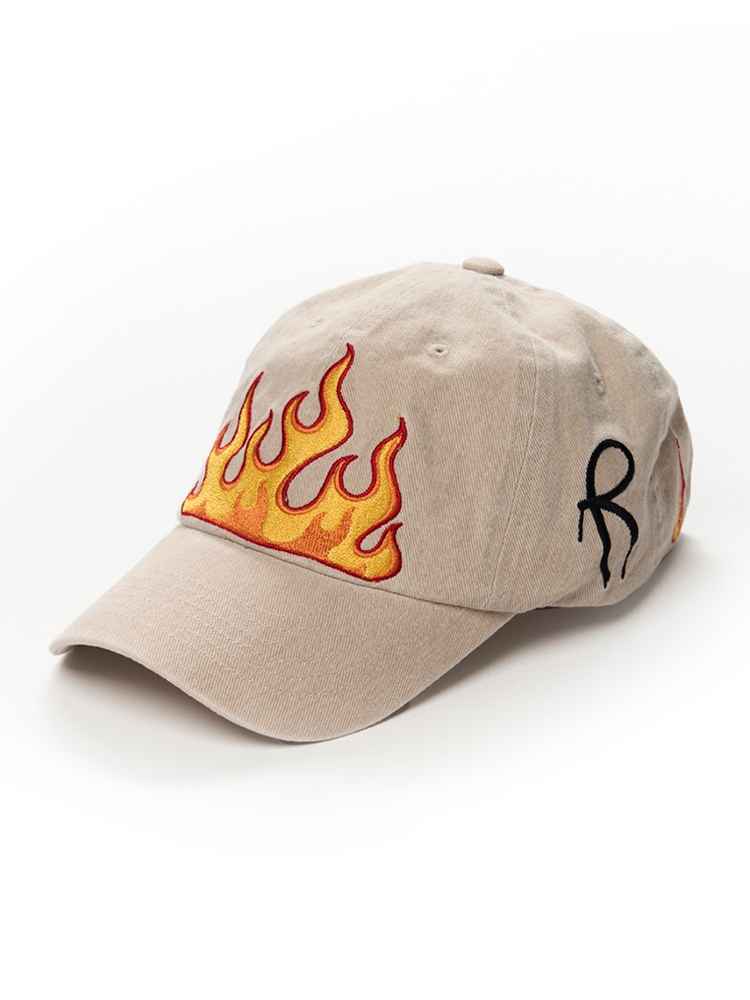 FIRE PIGMENT BIOWAHED BALL CAP BEIGE