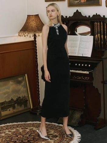 [S BLANC] Evie / Halterneck Dress