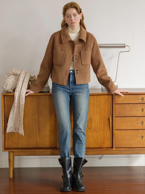 Cest_Washed gradient blue jeans