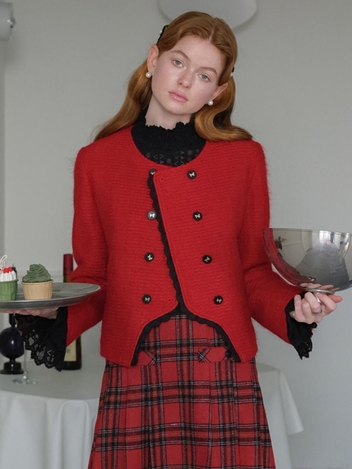 Cest_High-end red short jacket