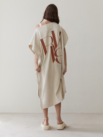 RVIS terry twoway poncho cream