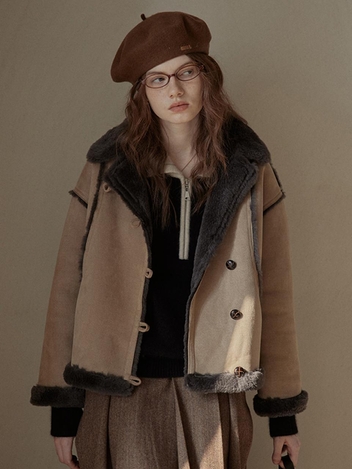 PM_Niche splicing fur jacket