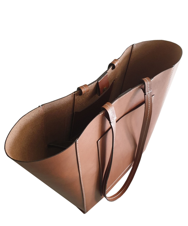 Leather Shopper Bag / Brown