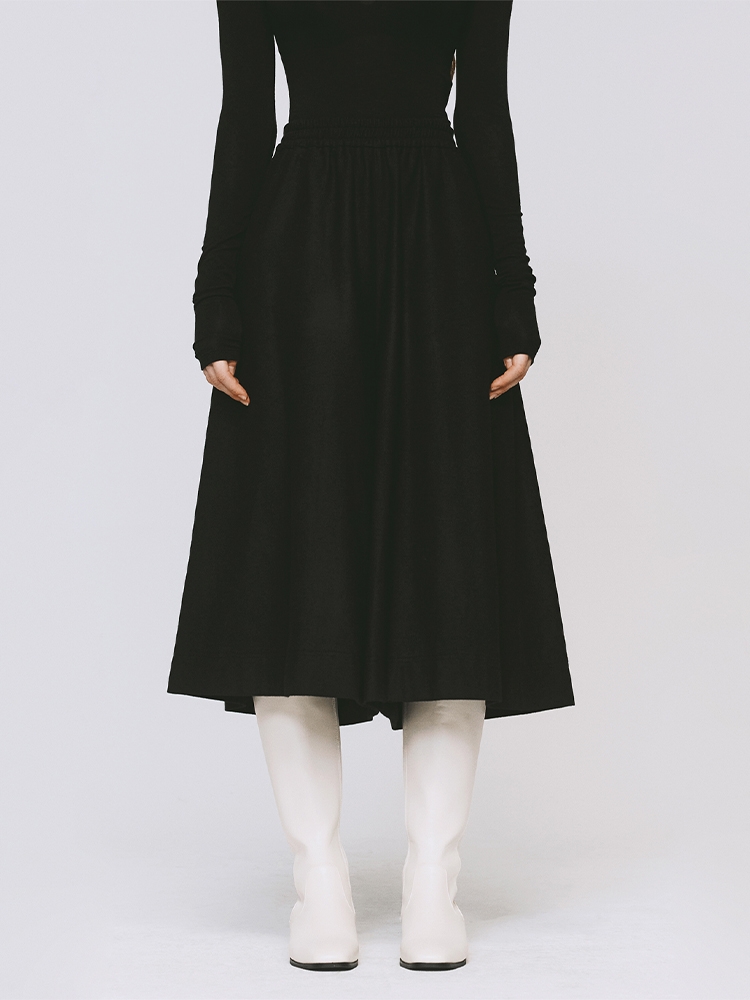 WOOL WIDE PANTS BLACK 울 와이드 팬츠