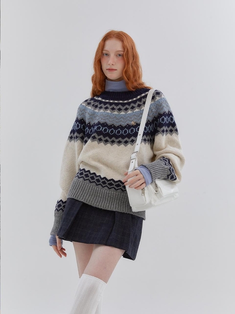 ANC NORDIC PULLOVER KNIT_IVORY