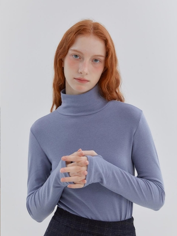 WARMER TURTLENECK TOP_BLUE