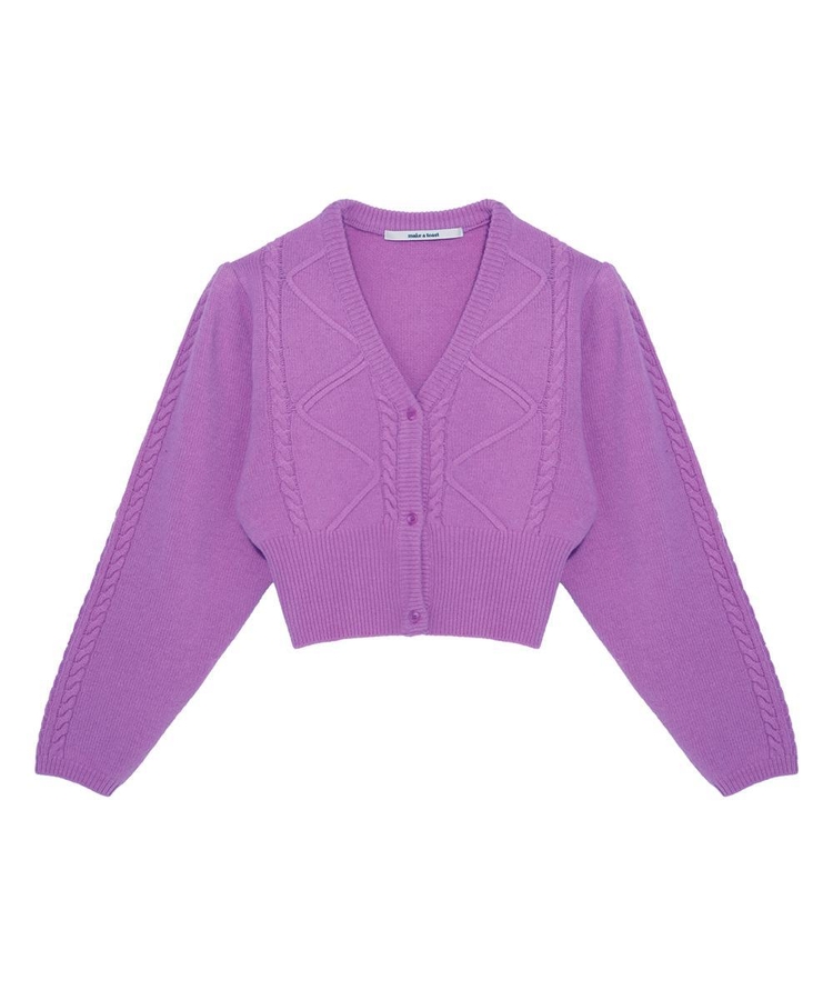 PUFF PEARL CARDIGAN PINK MBBFNT00713